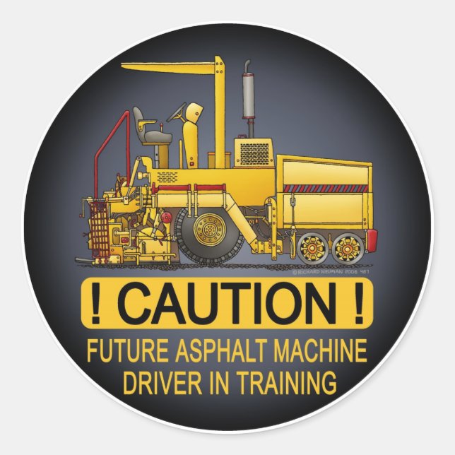Pilote de machine à asphalte future Sticker pour e (Devant)