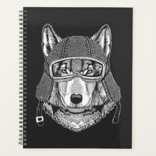 Pilote de motocyclette Wolf Dog