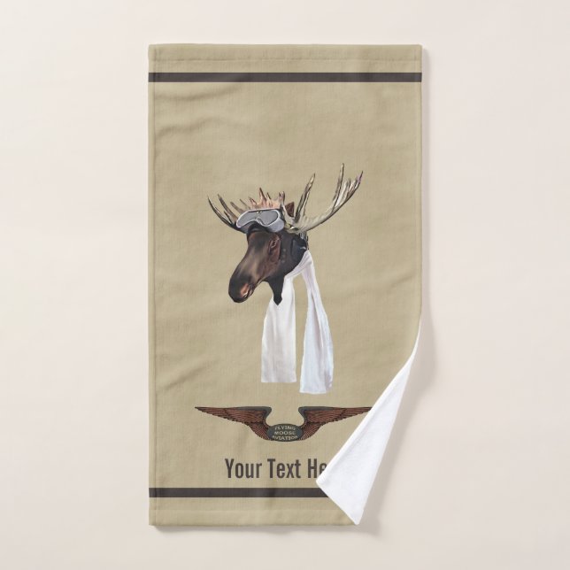 Pilote de vol Moose Bush (Serviette à main)