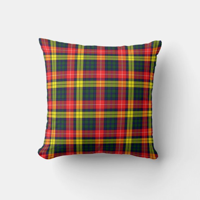 Pilote Jeu Plaid Buchanan moderne Tartan Coussin (Recto)