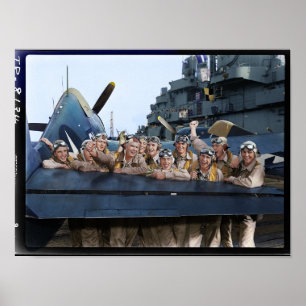 Piloten der USS Lexington CV16 Poster