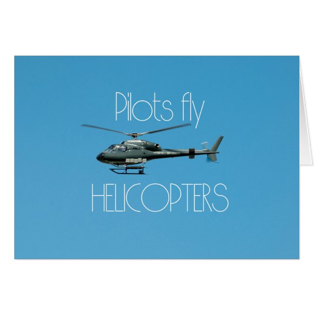 Piloten fliegen Hubschrauber (Vorderseite (Horizontal))
