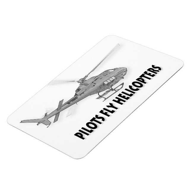 Piloten fliegen Hubschrauber Magnet (Linke Seite)