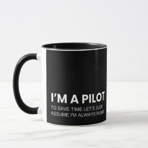 Piloten Funny Work Sprichwort Tasse