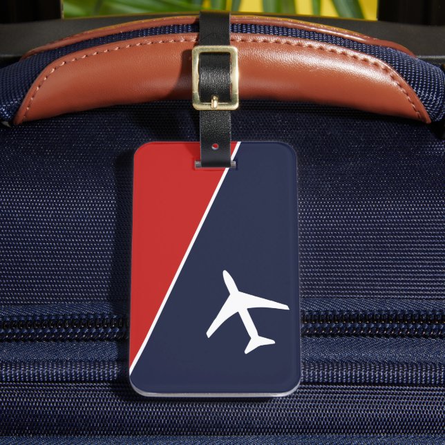 Piloten für Funky White Flugzeug Gepäckanhänger (Vorderseite Insitu 2)