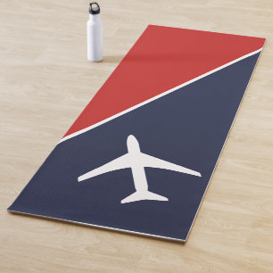 Piloten für Funky White Flugzeug Yogamatte