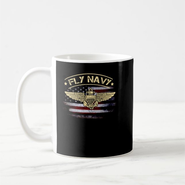 Piloten für klassische Marineoffiziere von Fly Nav Kaffeetasse (Links)