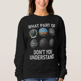 PILOTEN-LUFTFAHRTFLUGINSTRUMENTENTAFEL SWEATSHIRT