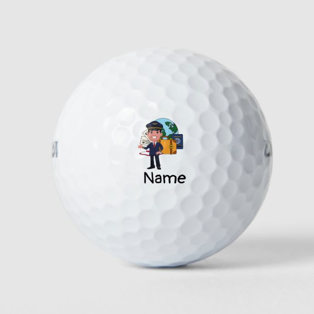 Pilotengolfbälle Golfball (Vorderseite)