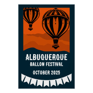 Pilotfestival für Heißluftballon Poster