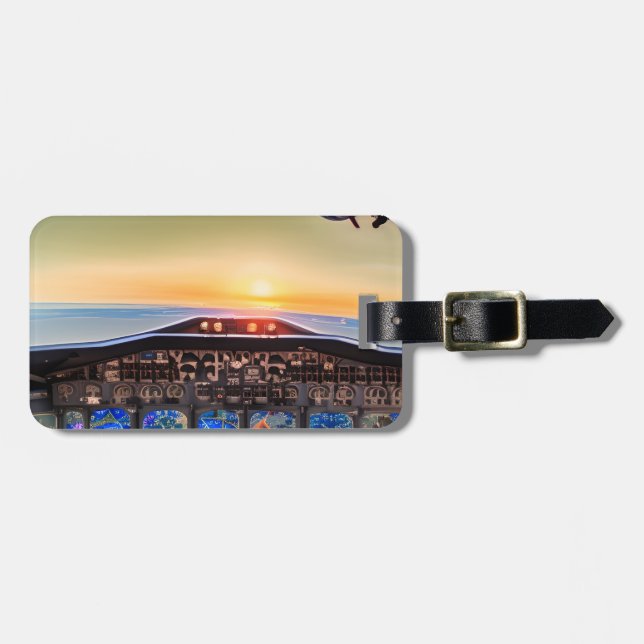 Pilotflugzeug für personalisierte Luftfahrzeuge Gepäckanhänger (Vorderseite horizontal)
