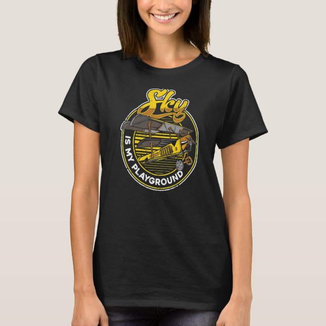 Pilotflugzeug Premium-Flug 1 T-Shirt (Vorderseite)
