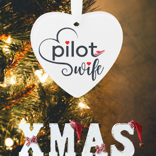 Pilotfrau-Typografie & Flugzeug einfach, minimalis Ornament