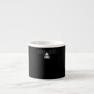 Pilotgeschenk für den Piloten eines Militärflugh Espressotasse