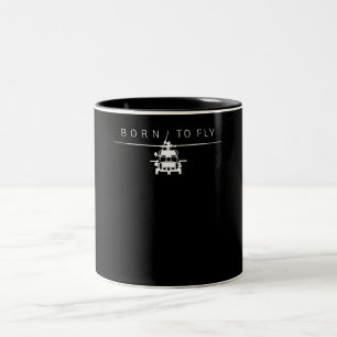 Pilotgeschenk für den Piloten eines Militärflugh Zweifarbige Tasse