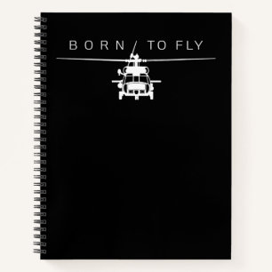 Pilotgeschenk für den Piloten eines Militärhubschr Notizbuch