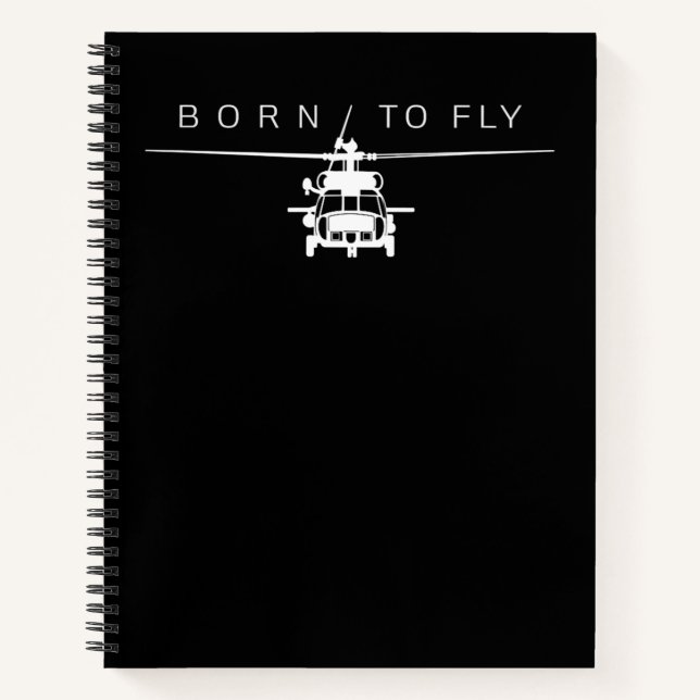 Pilotgeschenk für den Piloten eines Militärhubschr Notizbuch (Vorderseite)
