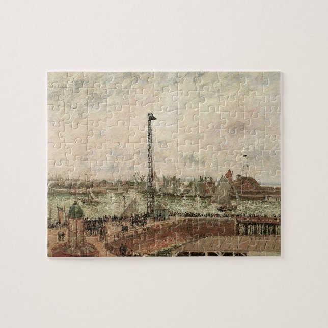 Pilotin Jetty, Le Havre, Misty von Camille Pissarr (Horizontal)