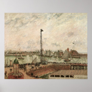 Pilotin Jetty, Le Havre, Misty von Camille Pissarr Poster