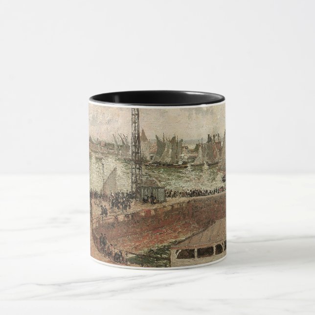 Pilotin Jetty, Le Havre, Misty von Camille Pissarr Tasse (Zentrum)