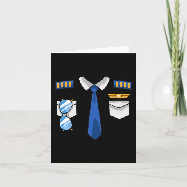 Pilotin Luftfahrzeug für Uniform-Kostüme Luftfahrt Karte (Vorderseite)