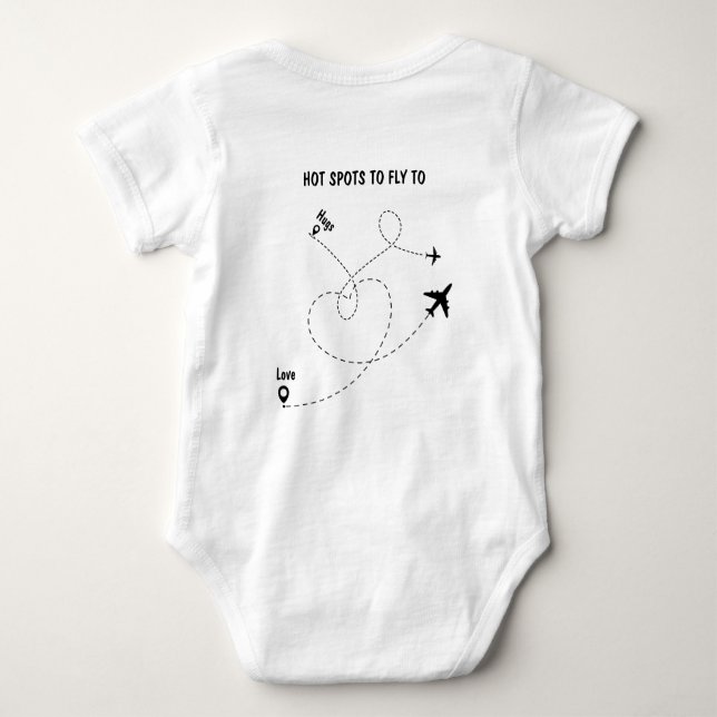 Pilotin mit weißem T - Shirt Ba (Rückseite)
