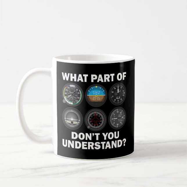 Pilotinstrumente für Luftfahrzeuge Kaffeetasse (Links)