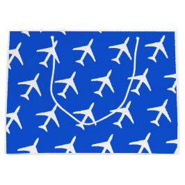 Pilotlampen für Funky White Flugzeug Große Geschenktüte