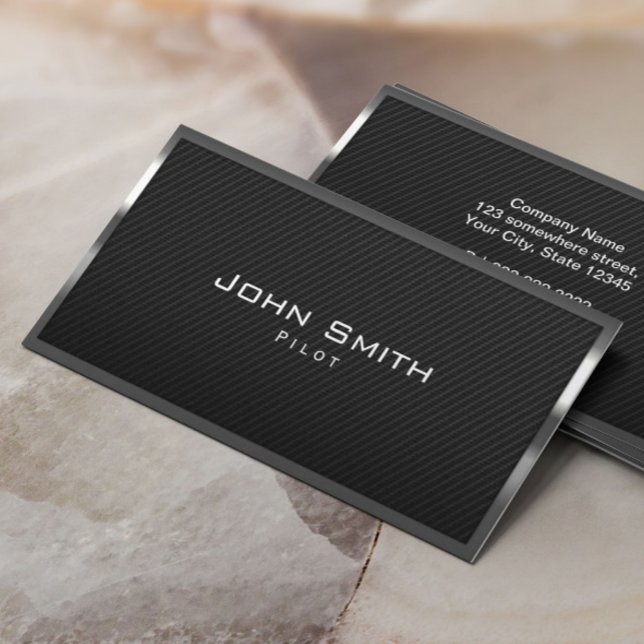 Pilotleiter Carbon Fibre Moderne Metallrahmen Visitenkarte (Von Creator hochgeladen)