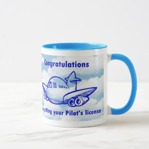 Pilotlizenz. Erhalten Ihrer Flügel. Glückwunsch Tasse