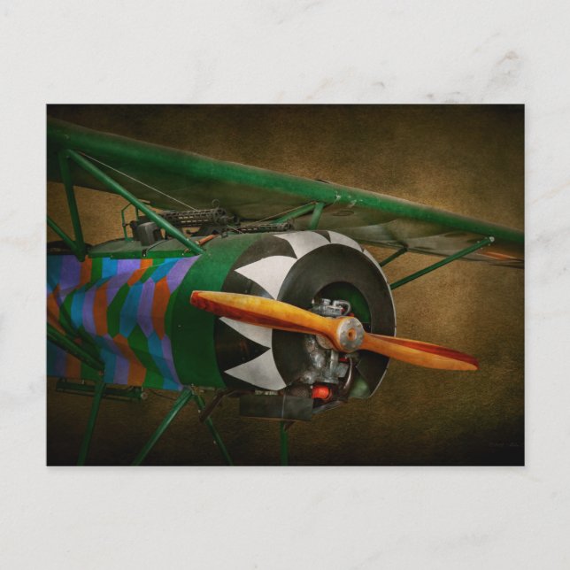 Pilotprogramm - Flugzeug - Deutsche WW1-Kämpfer -  Postkarte (Vorderseite)
