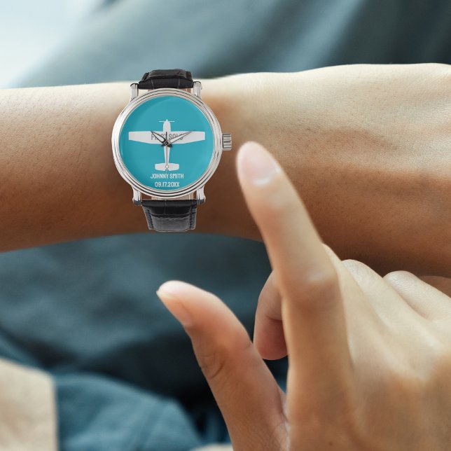 Pilotprogramm für das erste Einzelflugzeug Blue Av Armbanduhr (Von Creator hochgeladen)