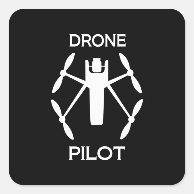 Pilotprogramm für Drohne in Klassen Quadratischer Aufkleber (Vorderseite)