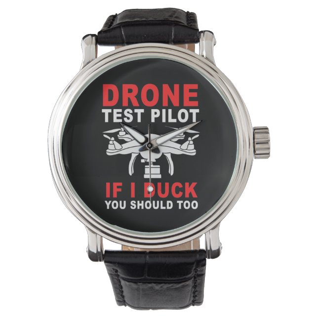 Pilotprogramm für Drohnenprüfungen Armbanduhr (Vorderseite)