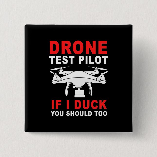 Pilotprogramm für Drohnenprüfungen Button (Vorderseite)