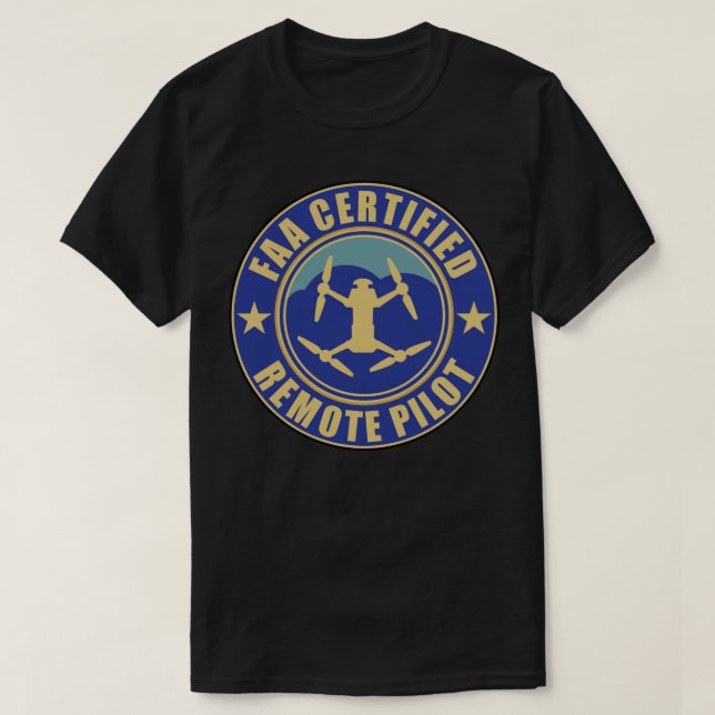 Pilotprogramm für FAA-zertifizierte Drohne - Lizen T-Shirt (Design vorne)