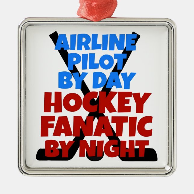 Pilotprogramm für Hockey-Lover Ornament Aus Metall (Vorne)
