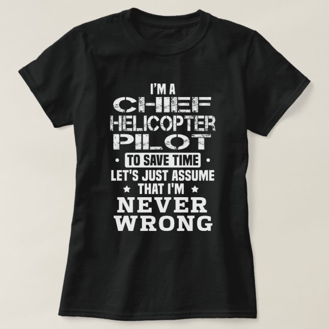 Pilotprogramm für Hubschrauber T-Shirt (Design vorne)