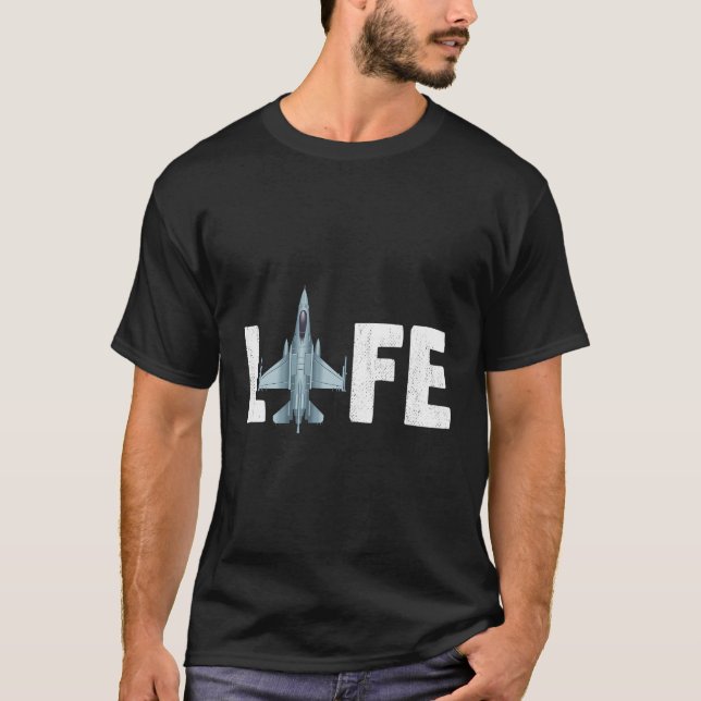 Pilotprogramm für Jet Fighter Life Jet Flugzeug T-Shirt (Vorderseite)