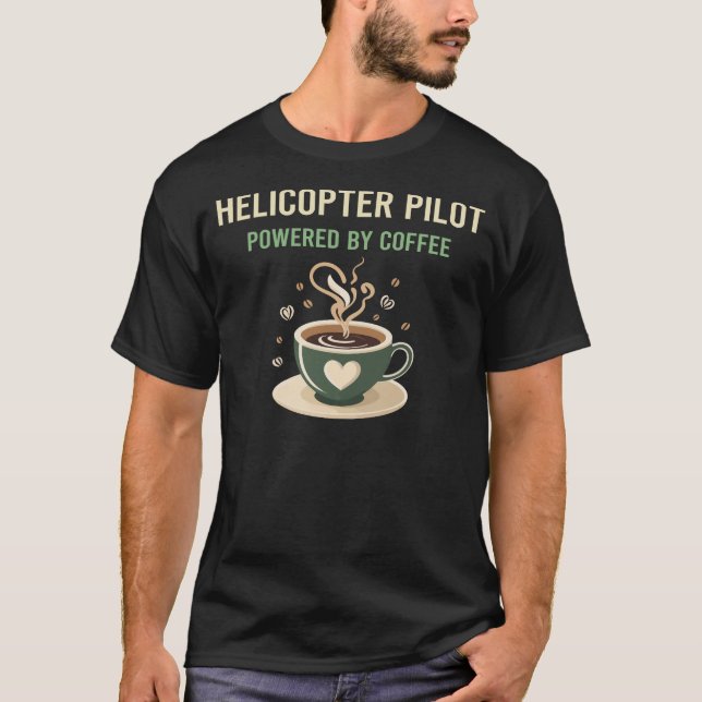 Pilotprogramm für Kaffee-Hubschrauber T-Shirt (Vorderseite)