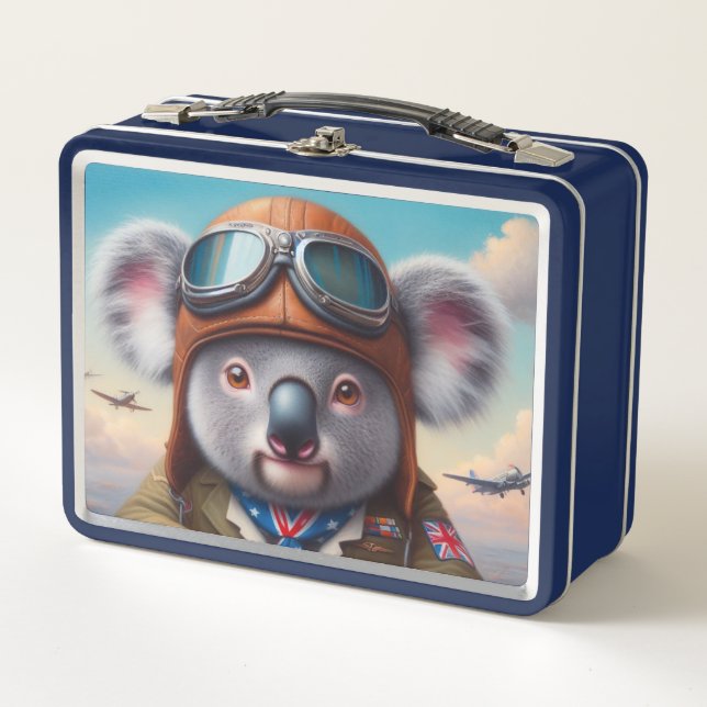 Pilotprogramm für Koala Metall Brotdose (Vorderseite)