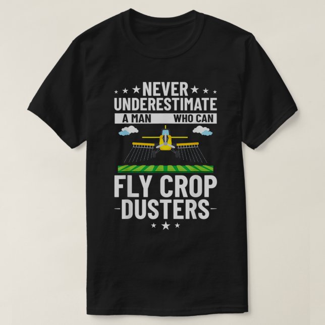 Pilotprogramm für Mens Crop Dusting Flugzeug Rc Dr T-Shirt (Design vorne)