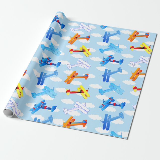 Pilotprogramm für Vintage Luftfahrzeuge Geschenkpapier (Ungerollt)
