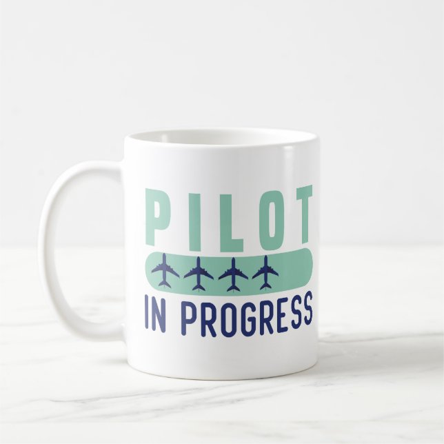 Pilotprogramm im Gange Funny Pilot Student Abschlu Kaffeetasse (Links)