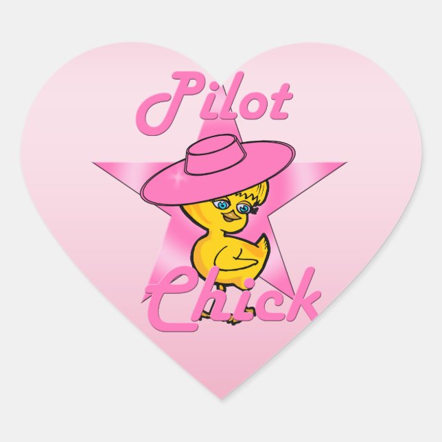 Pilotprogramm Nummer 8 Herz-Aufkleber (Vorderseite)