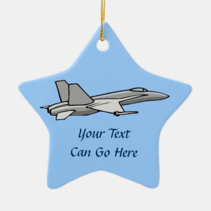 Pilotprojekt für das Flugzeug "Jet Fighter F18 Hor Keramikornament