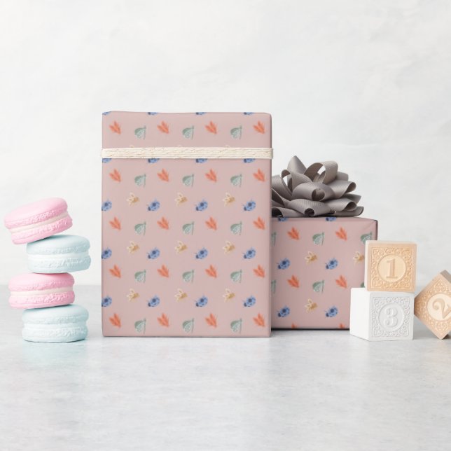 Pilotwanzen in Rosa Geschenkpapier (Babyparty)