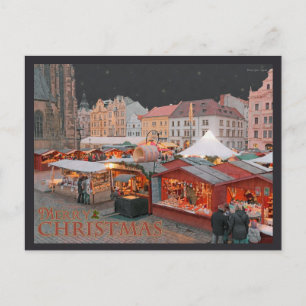 Pilsen - Weihnachtsmarktlichter Feiertagspostkarte