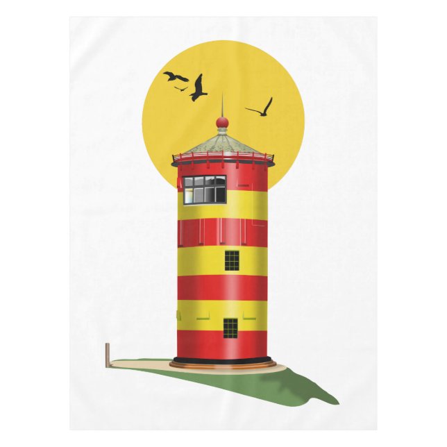 Pilsum Lighthouse Deutschland Tischdecke (Vorderseite)