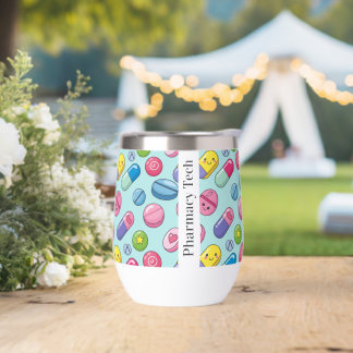 Pilules Funny personnalisées Pharmacie Vin Tumbler